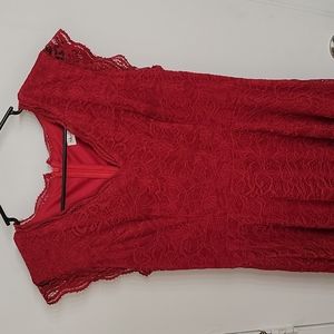 Modecrush red lacey cocktail dress. XL